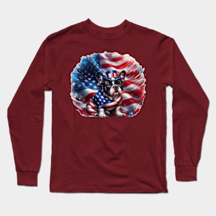 Patriotic Dogs of the United States of America - French Bulldog Long Sleeve T-Shirt